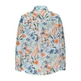 thumbnail image 6 of Charella Button down Shirts for Women Floral Printed Long Sleeve Collar Tops Casual Loose Fit Blouses (XL, Multicolor), 6 of 8