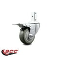 thumbnail image 2 of 3.5 Inch Gray Poly Swivel 7/8 Inch Square Stem Caster with Total Lock Brake SCC, 2 of 2