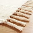 thumbnail image 4 of Bohemia Linen Table Runner for Home Decor, 72" Farmhouse Rustic Macrame Burlap Table Runner, Handmade Table Runner with Tassels for Boho Dining Room Decoration, 13x72 Inches, 4 of 5