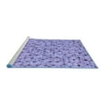 thumbnail image 2 of Ahgly Company Machine Washable Indoor Round Abstract Blue Modern Area Rugs, 8' Round, 2 of 4