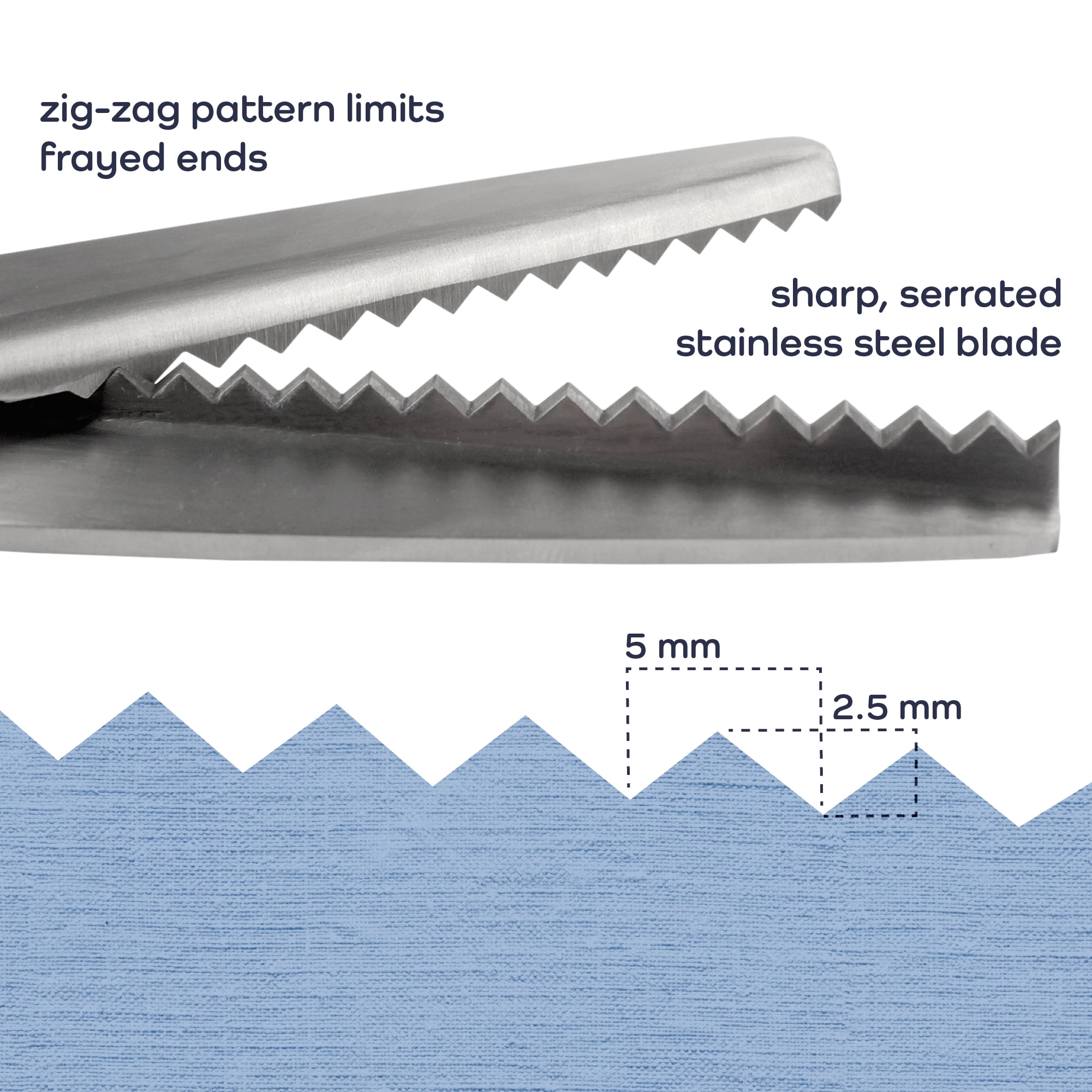 JubileeYarn Professional Grade Pinking Shears - 9" Serrated Stainless Steel - Black & Grey - 10 Units