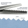 thumbnail image 4 of JubileeYarn Professional Grade Pinking Shears - 9.5" Serrated Stainless Steel - Orange & Blue - 30 Unit Bulk Pack, 4 of 7