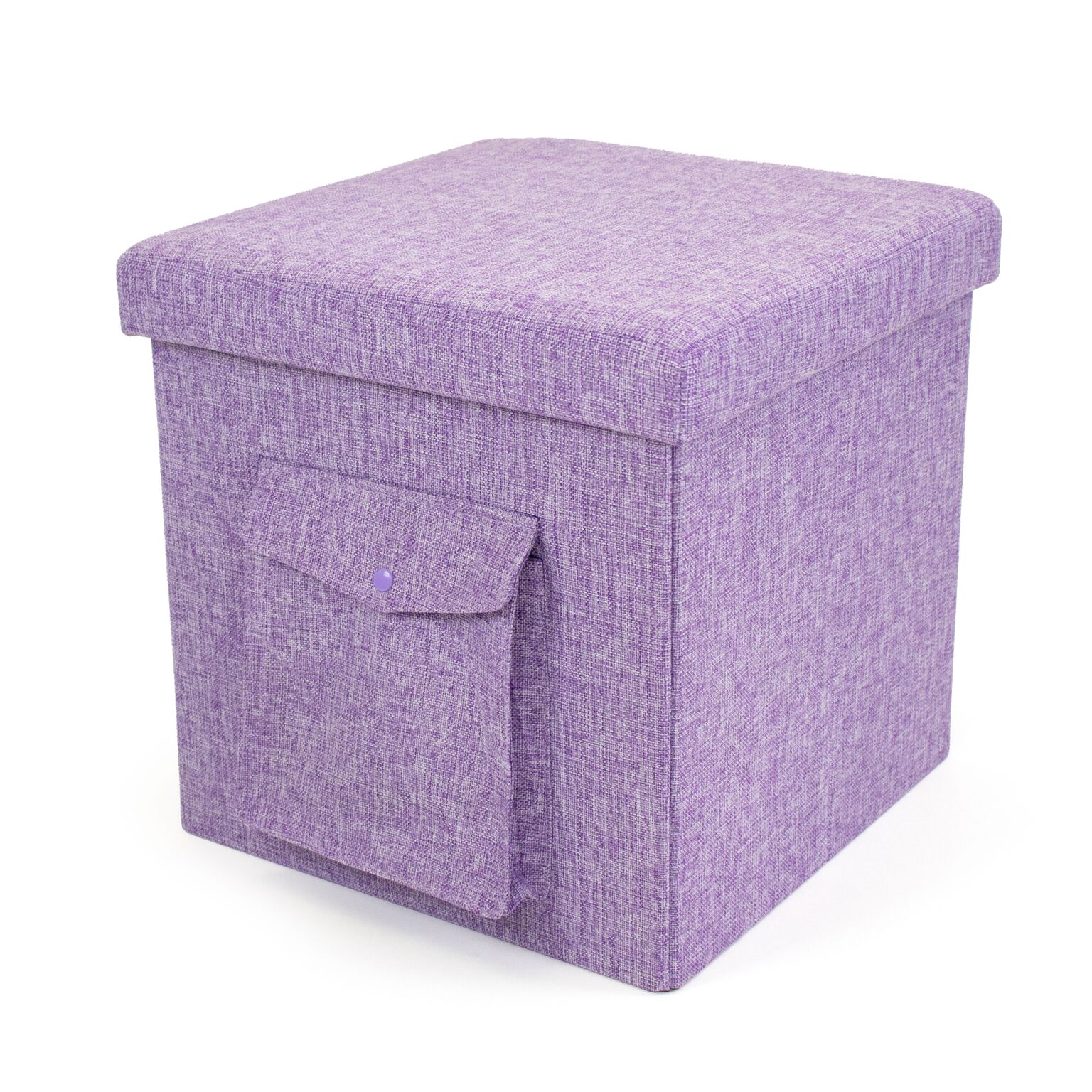 Humble Crew 15 x 15 x 15 Folding Storage Ottoman Cube with Exterior