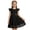 S341 Black, variant on Tfken Girls Dresses For Summer Butterfly Print Fly Sleeve Crew Neck Dresses With Bowknot Trendy Daily Wear Teen Elegant Clothes Blue Size 5-6 Years