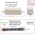 thumbnail image 3 of Ampoule Led R7s 118mm 30w Dimmable Ampoules Led Remplacement Halogène 300 Watt Type J Double Extrémité T3 Base R7s 300w Équivalent Projecteur pour Éclairage de Garage Lampe sur Pied 3000k Weleshei, 3 of 5