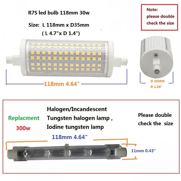 R7s Led Bulb 118mm 30w Dimmable Bulbs Led Halogen Replacement 300