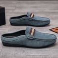 thumbnail image 6 of Blue Male Stylish Breathable Loafers Plus Size Half Slippers Casual Slip-Ons Spring/Summer 2026 Comfortable Shoes Blue, 6 of 9