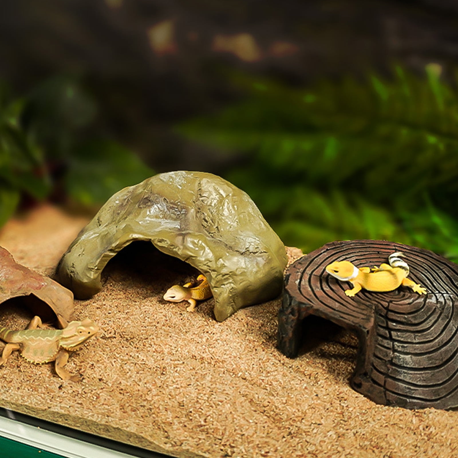 Aquariums Resin Shelter Cave Landscape Decoration Terrariums Basking Platform Reptiles Hideouts Cave Habitats Ornament