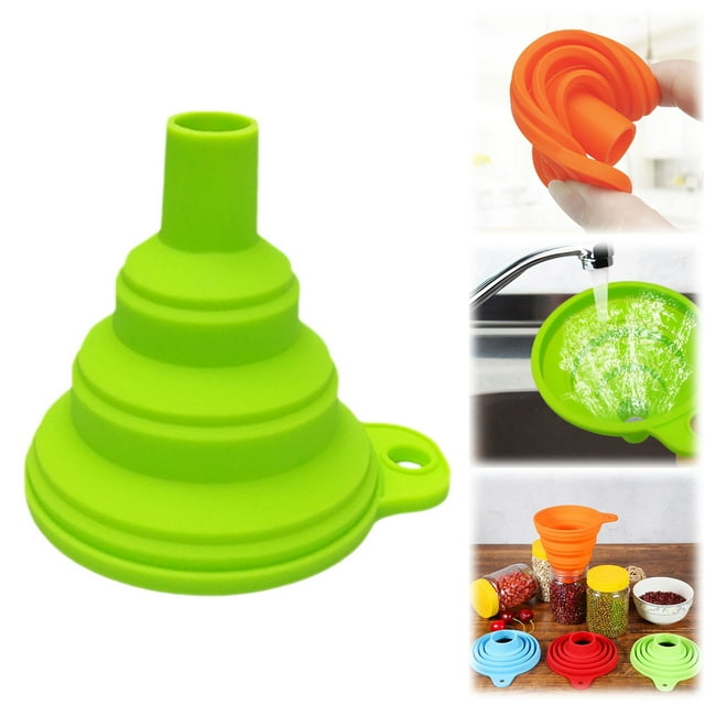 Cqxid Kitchen Funnel Under $5 Funnel Kitchen Funnel Set 2026 New Grade Silicone Funnels For Kitchen Small Medium And Large Funnels For Filling Water Bottle Liquid Transfer Kitchen Gadgets