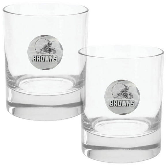 Cleveland Browns Two-Piece 11oz. Rocks Glass Set