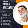 thumbnail image 4 of GENTS 97% Bay Rum All-Natural Shave Soap Made with Shea Butter Coconut Oil, Avocado Oil, 4 of 8
