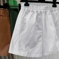 thumbnail image 5 of QUNYINEY Summer Shorts for Women High Waist Casual White Bermuda Shorts Loose Elastic Waist Wide Leg Cotton Shorts, 5 of 6