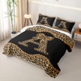 thumbnail image 3 of Erosebridal Fashion Women Letter A Theme Twin Quilt Set,Kids Leopard Print Bows Twin Coverlet Set For Cheetah Lovers,2pcs, 3 of 7