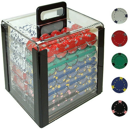 Trademark Poker 1000 13 Gram Professional Clay Casino Chips with Aluminum Case