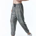 thumbnail image 2 of IROINNID Men's Pants Relaxed Cigarette Lace-Up Snake Gold Track Pants Drawstring Trousers Solid Color Elastic Waist Pants, 2 of 5