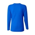 thumbnail image 2 of A4 Long Sleeve V-Neck Bird's Eye Mesh Tee, 2 of 2