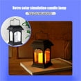 thumbnail image 2 of DPTALR Black Solar Lanterns With LED Candle And Deceptively Real-looking Flacker Effect From Festive Lights, 2 of 9