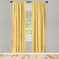 thumbnail image 3 of Ambesonne Stars Curtains, Doodle Geometric Shapes, Pair of 28"x63", Pale Yellow Orange, 3 of 5
