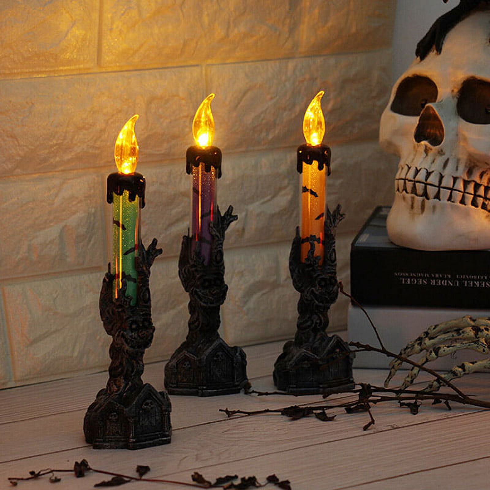 Firlar Halloween Artificial Flame Decor LED Candle Lights Lamp LED Halloween Holiday Decoration;Halloween Artificial Flame Decor LED Candle Lights Lamp LED Halloween Decor - image 3 of 12