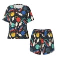 thumbnail image 4 of Lsque Bowling Ball Women's Short-Sleeved Pajama Set - 2 Piece Soft and Lightweight Sleepwear Set-3X-Large, 4 of 9