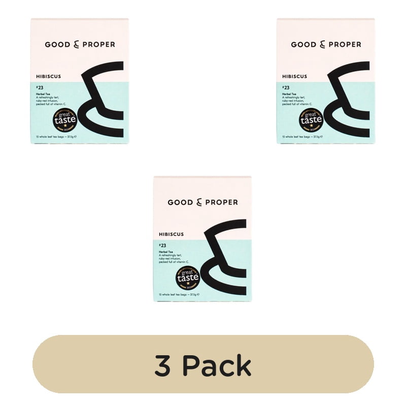 Good & Proper Tea - Hibiscus Teabags 's, British Import (Pack of 3)