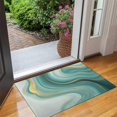 thumbnail image 2 of Blue and Gold Marble Flow Veins Pattern Door Rugs,Washable Non Slip Door Mats Indoor,Decorative Door Mats,Entry Mat Indoor for Entrance,Bedroom,Kitchen,Bathroom,17"x30", 2 of 6