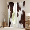 thumbnail image 3 of Manfei Fashion Rustic Print Black Out Curtains, Vintage Cow Print Curtains Pack of 2 (42x63 Each), Teen Female Men Adult Bedroom Curtains, Curtains and Drapes Decor, 3 of 6