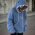 thumbnail image 2 of TrendOFT Womens Cute Shark Hoodies Cute Cartoon Animal Pullover Sweatshirts Long Sleeve Hooded Fall Tops For Teen Girls Streetwear Blue S, 2 of 5