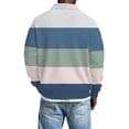thumbnail image 4 of Ceisia Men's Vintage Waffle Knit Polo Sweater | Loose Drop-Shoulder Color Block Striped Long Sleeve Pullover Gifts, 4 of 5