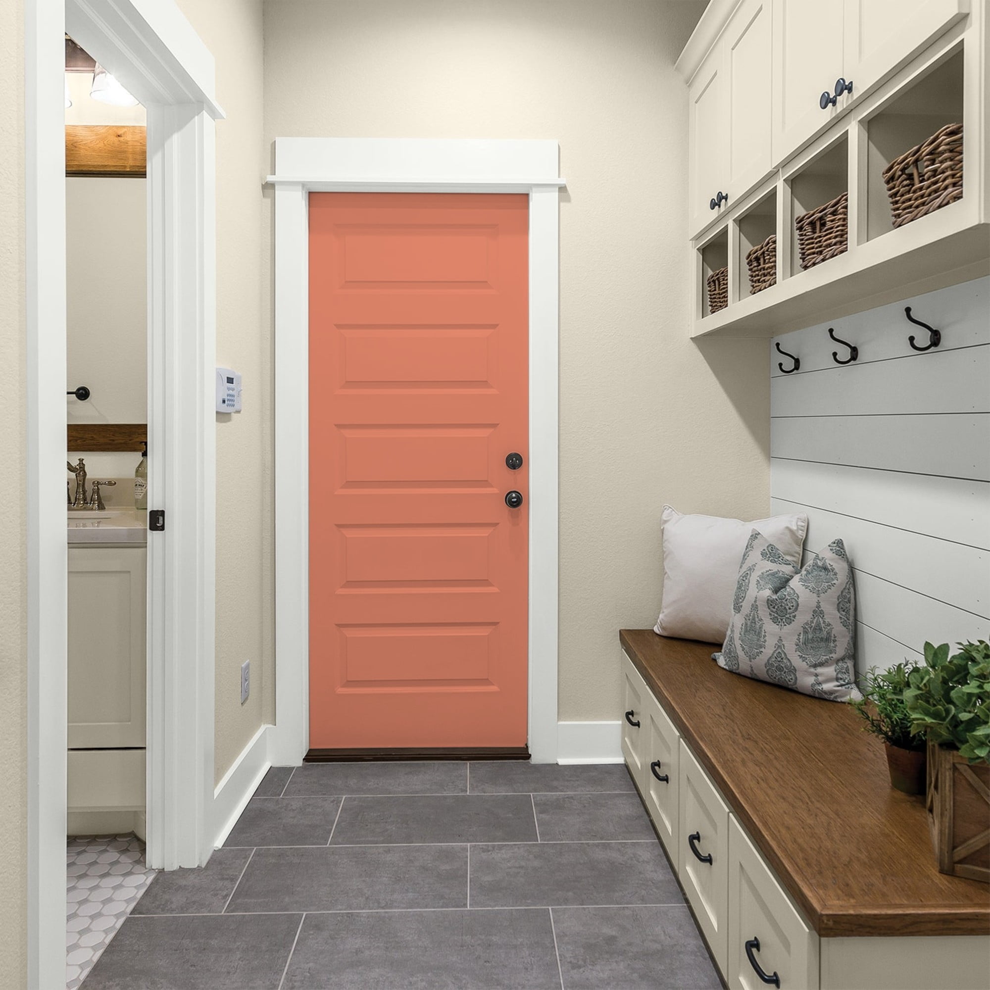 Glidden One Coat Summer Sunset / Orange Semi-Gloss Interior Paint with Primer, 1 Gallon