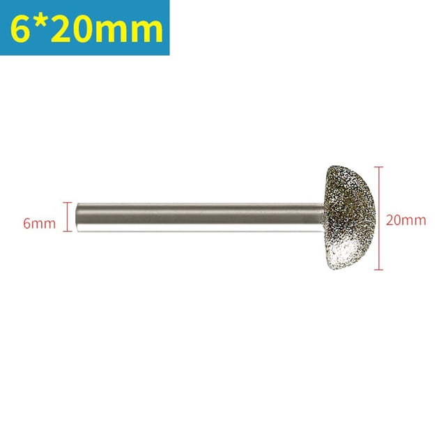 MYG Diamond Burr Carving Grinding Bit 6mm Shank for Engraving Abrasive Rotary Tool
