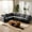 Dark Grey, variant on MUZZ L Shaped Sectional Sofa, Linen Modular Sofa Couch super Comfort, 6-Seats Living Room Conner Sofa, Dark Grey