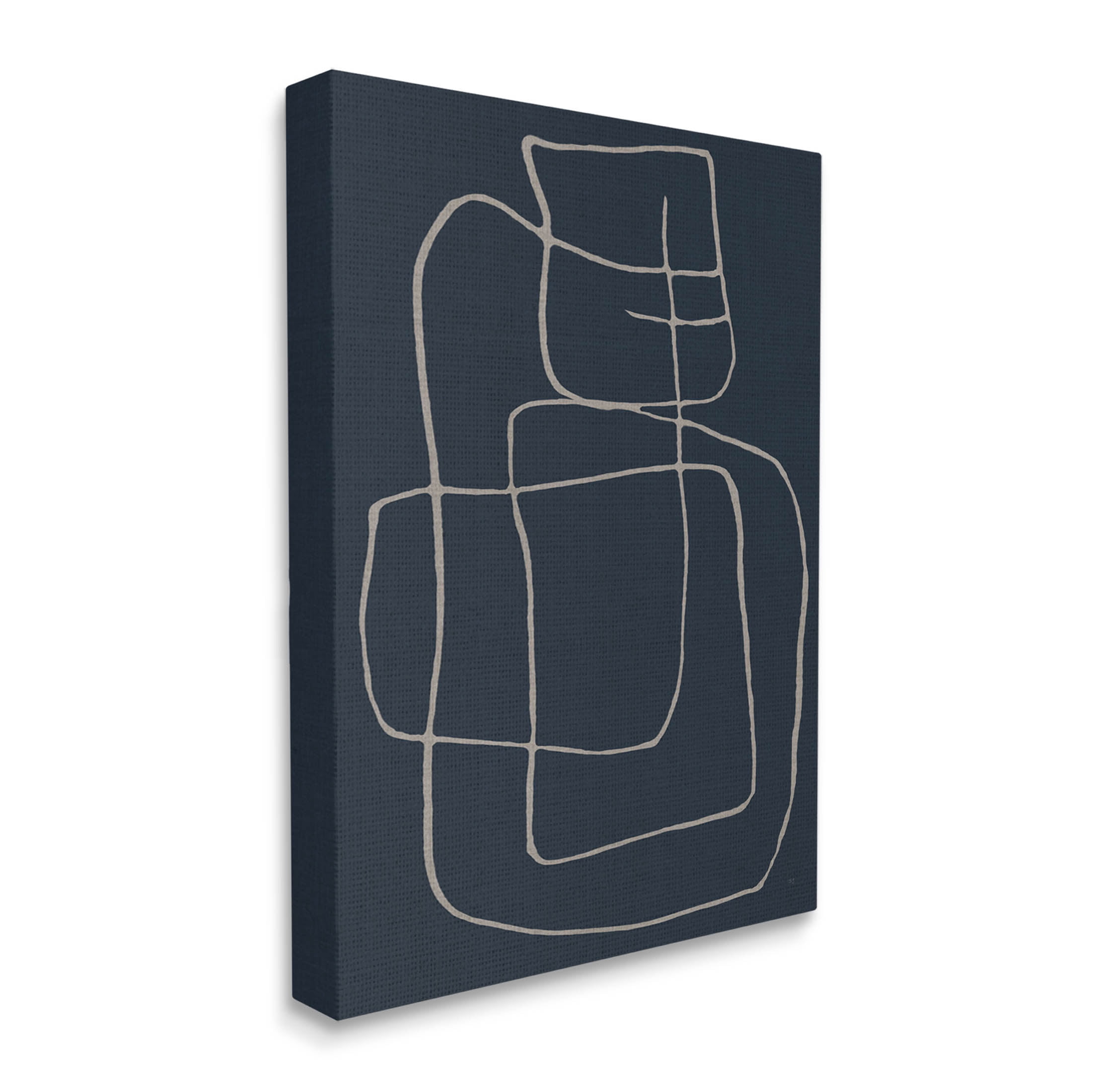 Stupell Industries Squiggle Shapes Abstract Lines Graphic Art Gallery Wrapped Canvas Print Wall Art, Design by Susan Jill