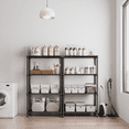 thumbnail image 3 of M MZG 4-Tiers Wire Dimensions: 33.5W x 15.7D x 59.5H Shelving Unit, Black, 3 of 10