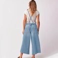 thumbnail image 5 of Wensltd Women's Summer Casual Overalls Loose Wide Leg Denim Jumpsuits Baggy Rompers with Pockets, 5 of 8