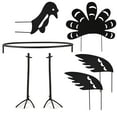 thumbnail image 5 of Ornativity Turkey Design Pumpkin Holder Metal Orange Outdoor Yard Lawn, Porch Thanksgiving Ornament, 5 of 8