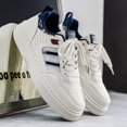 thumbnail image 3 of Men's Mesh Spliced Lace-Up Thick Sole Low Top Skate Sneakers, 3 of 7