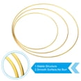 thumbnail image 3 of Unique Bargains Dream Catcher Rings Set, 2 Set 3 Sizes Metal Macrame Wreath Floral Round Hoop, Gold, 3 of 6