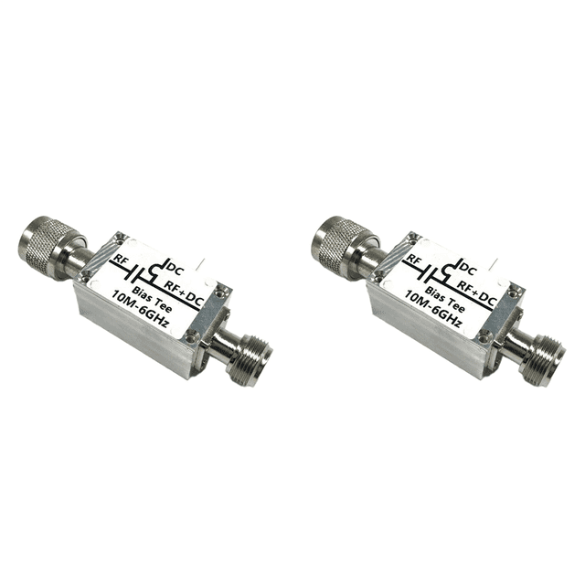 2X Bias Bias Tee 10 MHz-6000 MHz 6G Hz Alimentador de Banda Aislador Bloqueador de y Cabezal OF/HAM Radio RTL SDR LNA Amplificador