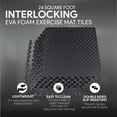 thumbnail image 4 of BalanceFrom 2-Pack 6 Ct. 24”x24” Interlocking Foam Puzzle Exercise Mat, 1” Thick, Black, 4 of 7