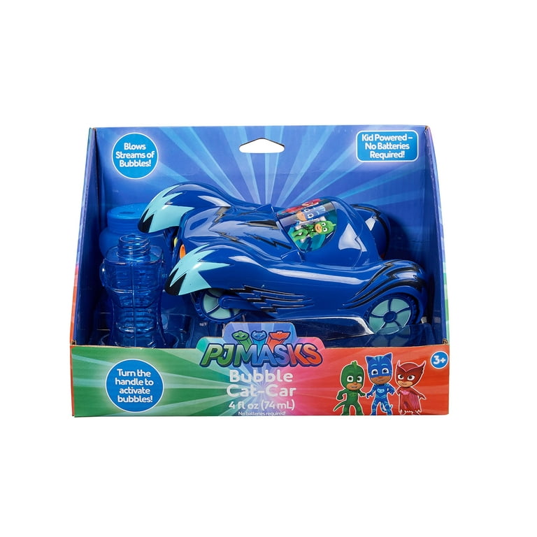 Little Kids PJ Masks Catboy Cat Car Bubble Blower Vehicle with 4oz of Bubble Solution Toy Blue