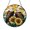 Acrylic 3.5 Inch, variant on Sunflower Field Bald Eagles Stained Glass Suncatcher, Round Window Decor Gift