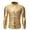Gold, variant on Shiny Metallic Shirt for Men Long Sleeve Button Down Collared Sparkly Sequin Shirt for 70s Disco Nightclub Party