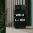 thumbnail image 3 of DistinctInk Clear Case for Apple iPhone 15 PLUS (6.7" Screen) - Diamonds and Tattoos Are Forever, 3 of 9