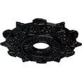 thumbnail image 3 of Ekena Millwork 17 1/2"OD x 4"ID x 1"P Preston Ceiling Medallion (Fits Canopies up to 4"), Hand-Painted Jet Black, 3 of 5