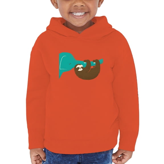 Image Conscious Sloth With An Elephant Hoodie Toddler -Jay Fleck Designs, Unisex 2 Toddler