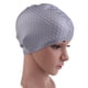 thumbnail image 3 of Gorro de natación deportivo para adultos Funda de gota de agua de silicona impermeable Plata, 3 of 7
