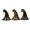 Tiger Eye Quartz, variant on GKNET 2'' Natural Energy Raw Wizard Hat Quartz Carved Crystal Chakra Healing Gemstone-Oriental Jasper Quartz-5Pcs