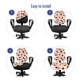 thumbnail image 4 of Abstract Office Chair Slipcover, Round Intricate Blots on a Plain Background, Protective Stretch Decorative Fabric Cover, Standard Size, Pale Rust Charcoal Grey, by Ambesonne, 4 of 5