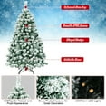 thumbnail image 3 of SUGIFT 4.5 Feet Pre-Lit Premium Snow Flocked Hinged Artificial Christmas Tree, 3 of 9